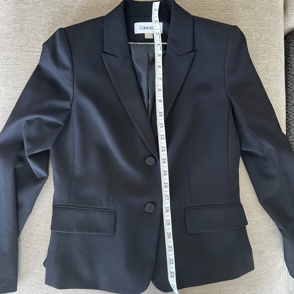 Black Button Up Petite Blazer Calvin Klein - Picture 9 of 13